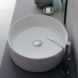 Scarabeo Wind Aufsatzwaschbecken 71 x 46 cm weiß