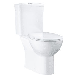 Grohe Bau Ceramic Set Stand-WC-Kombination mit Spülkasten + WC-Sitz SoftClose, Alpinweiß