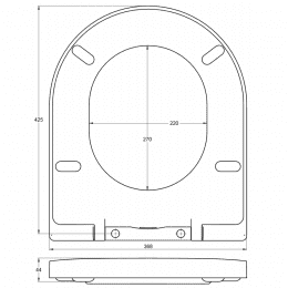 Treos Serie 800 WC-Sitz oval, abnehmbar mit Absenkautomatik