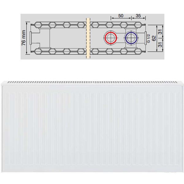 Viessmann Universalheizkörper Typ 20, H900 x B600