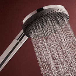 Hansgrohe Raindance Alive S Aufputz-Duschsystem mit Thermostat mit EcoSmart, chrom/graphit