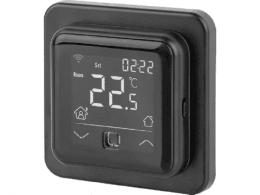 evenes Raumthermostat digital unterputz C16 Wifi, Graphit Schwarz inkl. Bodensensor