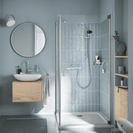 Grohe Precision Feel Duschset mit Thermostat, 3 Strahlarten, Chrom