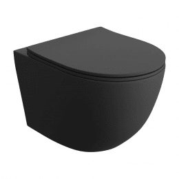 Sinto Black Wand-WC Set spülrandlos schwarz-matt mit WC Sitz softclose