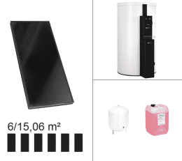 Viessmann Paket Vitosol 200-FM, 6x SV2F, HU Vitocell 140-E 950l SEIC vitopearlwhite
