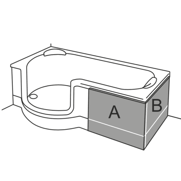 Artweger Twinline 1 Zubehör (Set)Schürze 02/1800mm Eckeinbau weiß WS