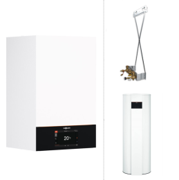 Viessmann Paket Vitodens 300-W B3HH 1,9-25kW 7" inkl. Vitocal 262-A T2H-R290 u. Zubehör