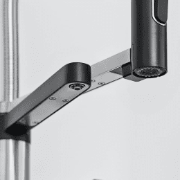 Blanco EVOL-S Pro Spültischarmatur mit flexiblem Arm, Spülbrause und Filterfunktion, edelstahl gebür