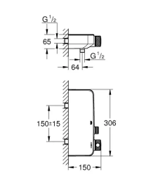 Grohe Grohtherm SmartControl - Thermostat-Duscharmatur, verchromt