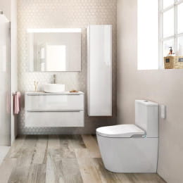 Roca Inspira In-Wash Stand-Dusch-WC-Kombination, Komplettanlage mit WC-Sitz