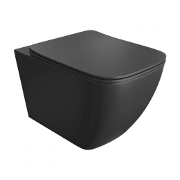 Onil Black Wand-WC Set spülrandlos schwarz-matt mit WC Sitz softclose