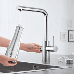 Grohe Blue Home Spültisch Einhebelmischer mit Filterfunktion und Kühleinheit, verchromt