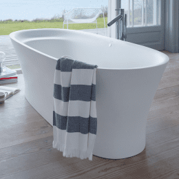 Duravit Cape Cod Whirlwanne freistehend 185,5 x 88,5 cm mit Air-System, weiß matt