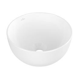 Villeroy & Boch Artis Aufsatzwaschbecken, Durchmesser 33 cm, ohne Überlauf, CeramicPlus, alpinweiß