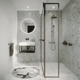 Riho Duschwand LUCID 402 Schwing mit schwenbarem Seitenteil