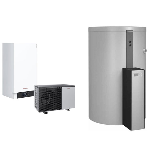 Viessmann Vitocal 200-S AWB-M-E-AC 201.D mit Vitocel 120-E SVW 600l