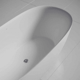 Riho Oval-Badewanne 170 x 80 cm freistehend, 265 Liter, Seidenmatt weiß