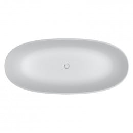 Riho Oval freistehende Badewanne 160x72x56,5 cm weiss seidenmatt