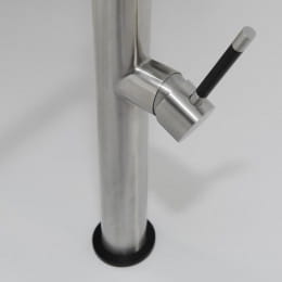 PREMIUM 300 Steel Küchenarmatur, mit flexiblem Auslauf mit Schlauch, Höhe 50 cm, 5 Jahre Garantie