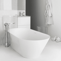 LAUFEN Kartell freistehende Badewanne 171,5 x 81,5 cm weiß matt