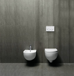 evenes Combi-Pack Nuvola Wand-Tiefspül-WC spülrandlos + WC-Sitz Jari Softclose