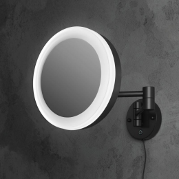 Zierath Darling LED-Kosmetikspiegel schwarz matt ø 200 mm