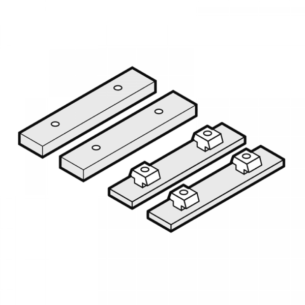 Weishaupt Montageschienenverbinder-Set WTS-F2 Aufdach vertikal/horizontal (2 Stück)