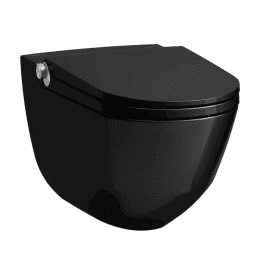 Laufen Cleanet Riva Dusch-WC Komplettanlage, mit WC-Sitz schwarz mit Clean Coat