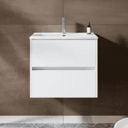 Riho Porto Wave 60 x 46 cm Waschtisch mit Waschtischunterschrank und LED-Spiegelschrank