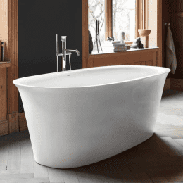 Duravit White Tulip Freistehende Badewanne, 1800x900 mm, ClickClack, weiß