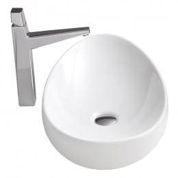 Design-Einbau-Waschbecken SPOOL 650 x 145 x 350 mm weiß