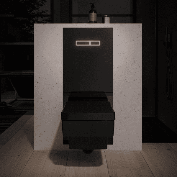 Tece TECElux Obere Betätigungsplatte mit elektronischer Betätigung, Glas schwarz