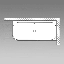 Duravit Happy D.2 Plus Badewanne 180x80 cm, rechts, mit Panel, weiß/Graphit super matt