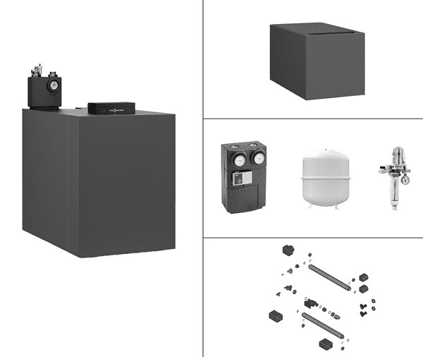 Viessmann Paket Vitoladens 300-C 29kW modulierend vitographite mit Vitocell 300-H EHAA 160