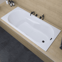 Riho Lazy Rechteck-Badewanne, Einbau weiß