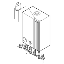 Weishaupt Paket WTC-GW 25-B W, Aufputz Gas-Brennwertgerät