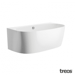 Treos Serie 710 Mineralguss Badewanne Vorwandmontage 1580 x 860 x 580 mm