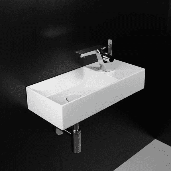 repaBAD Keramikwaschtisch Micro 55 Waschtisch 55 x 25 cm, mit Hahnloch
