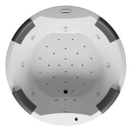 Riho Carmen 180 Touch+Heizung grau Farbe, hochglanz weißs