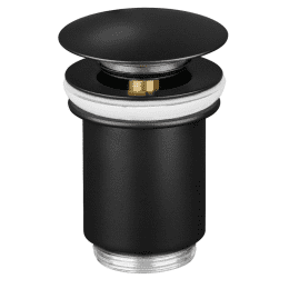 PREMIUM Universal Ablaufventil DN32 ohne Staufunktion schwarz matt