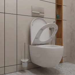 kielle Oudee - Wand-WC mit WC-Sitz SoftClose, Rimless, Weiß