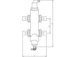 SPIROTECH Hydraulische Weiche SpiroCross AX-J m. Magnet, 1 1/4" IG, 10 bar, 110 Grad
