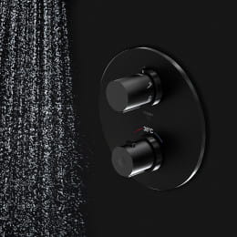 Steinberg Sensual Rain Fertigmontageset für Unterputzthermostat mit 3-Wege-Umsteller schwarz matt
