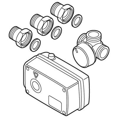 Weishaupt 3-Wege-Umschaltventil Set DN50 VRG 332 50-Kvs65 3 x R 2" A