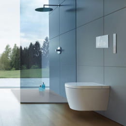 Duravit SensoWash® Starck f Plus Compact Dusch-WC Komplettanlage für Wandmontage, mit WC-Sitz