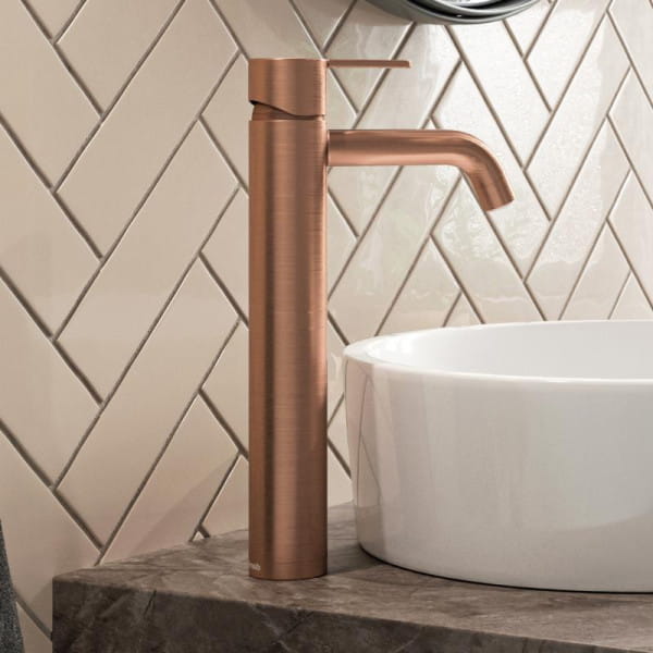 Damixa Silhouet Einhebel-Waschtischarmatur large kupfer gebürstet