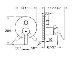 Grohe Lineare Unterputzarmatur für 3 Verbraucher, verchromt Grohe Lineare Unterputzarmatur für 3 Verbraucher, verchromt