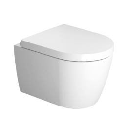 Duravit ME by Starck Wand-WC mit WC-Sitz SoftClose, Rimless, Alpinweiß
