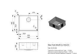 Reginox New York 50x40 KG-CC (304) Edelstahl Spüle