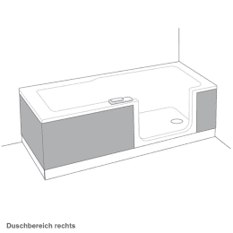 Artweger Twinline 2 Schürze links 02 - 1600x750mm Eckeinbau weiß WS
